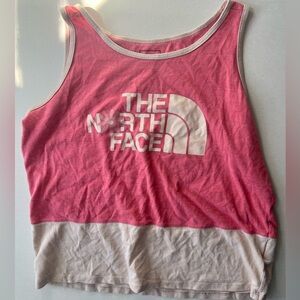 The North Face Pink and Cream Colorblock Girls' Tank